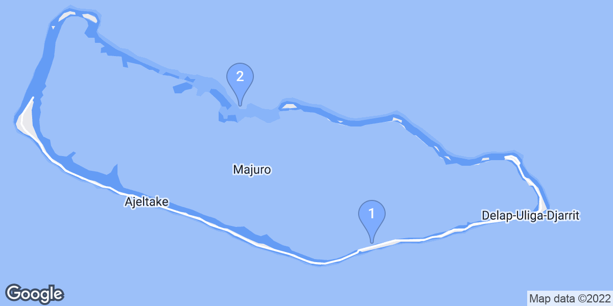 Majuro Atoll dive site map