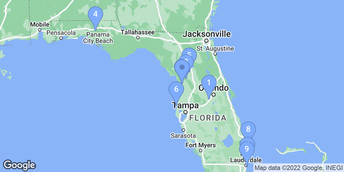 Florida dive site map