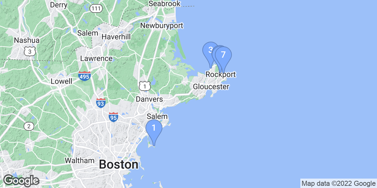 Massachusetts dive site map