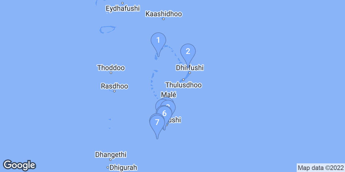 Kaafu Atoll dive site map