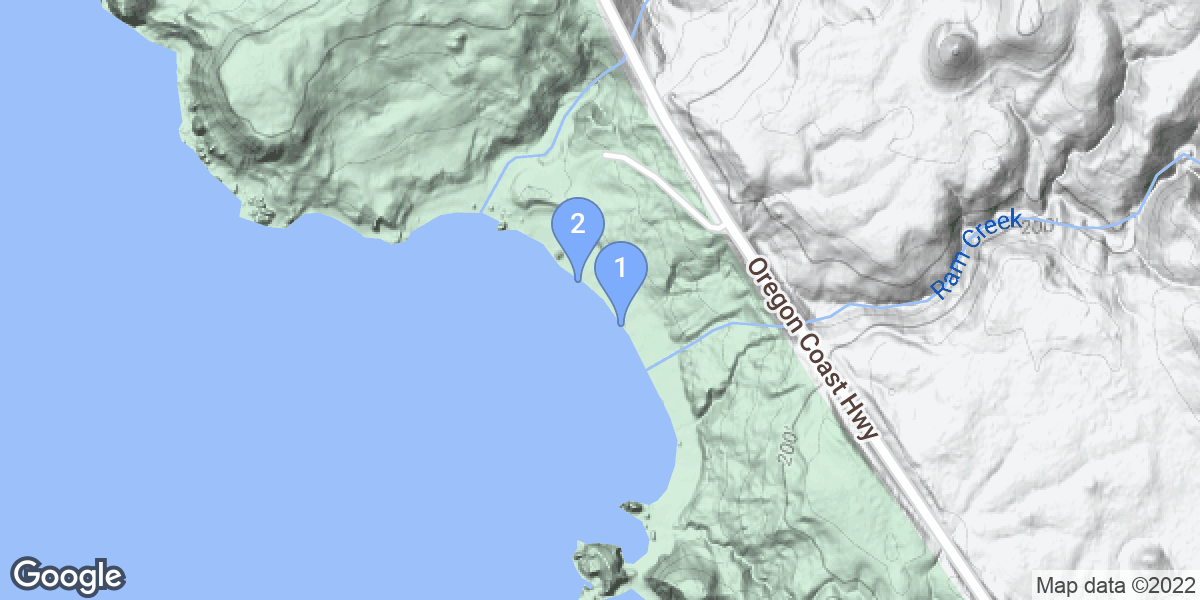 Curry County dive site map