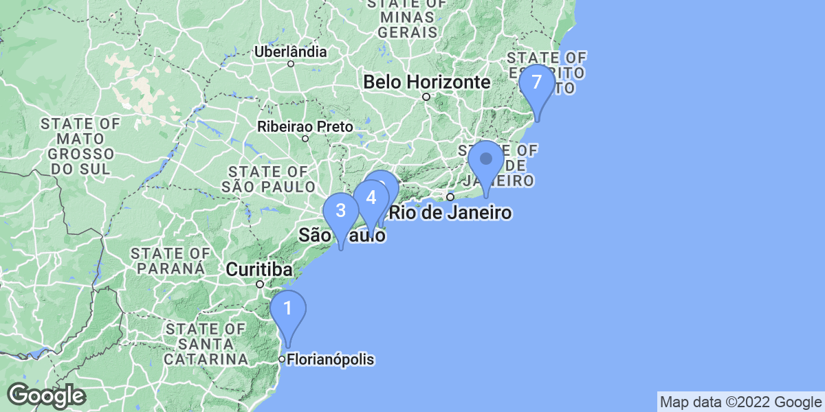 Brazil dive site map