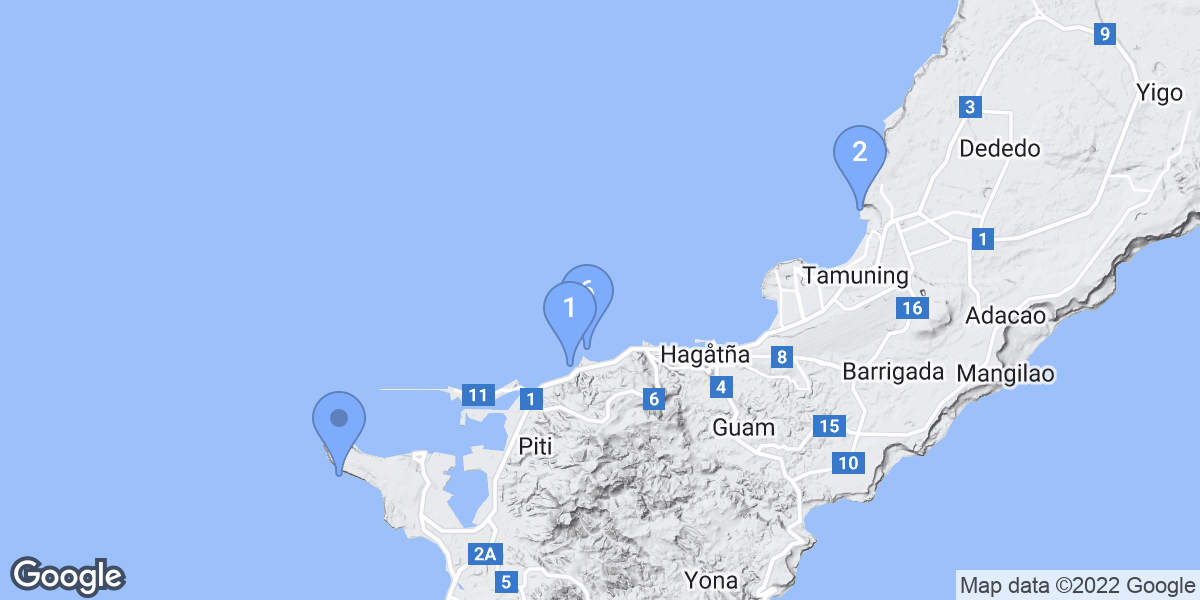 Guam dive site map