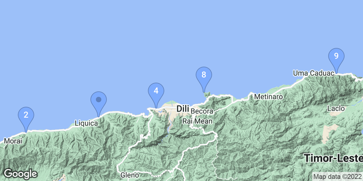 Timor-Leste dive site map