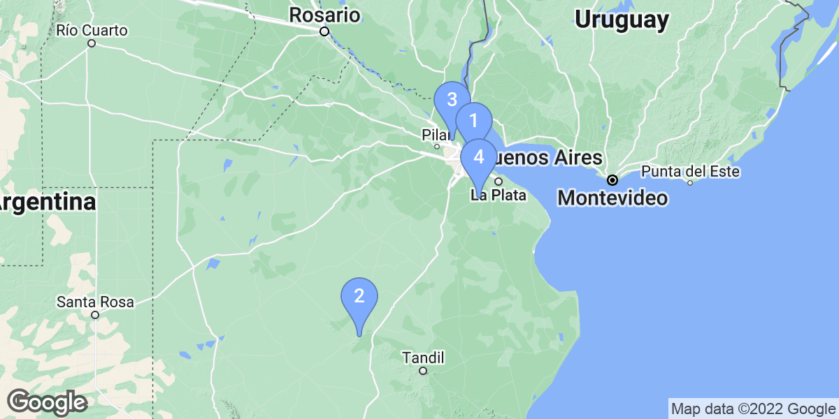 Provincia de Buenos Aires dive site map