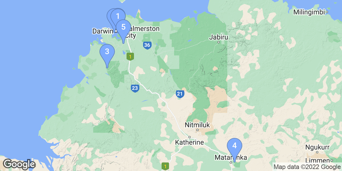 Northern Territory dive site map