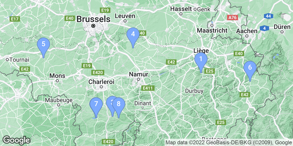 Région Wallonne dive site map