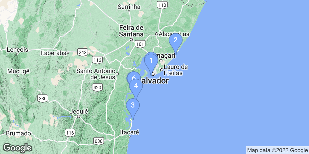 Bahia dive site map
