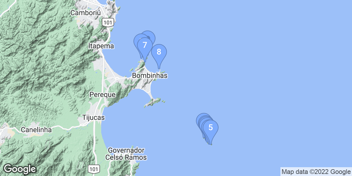 Santa Catarina dive site map
