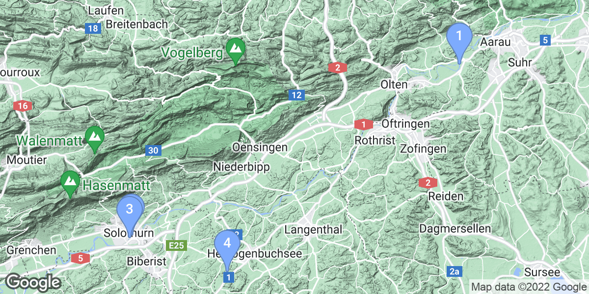 Solothurn dive site map