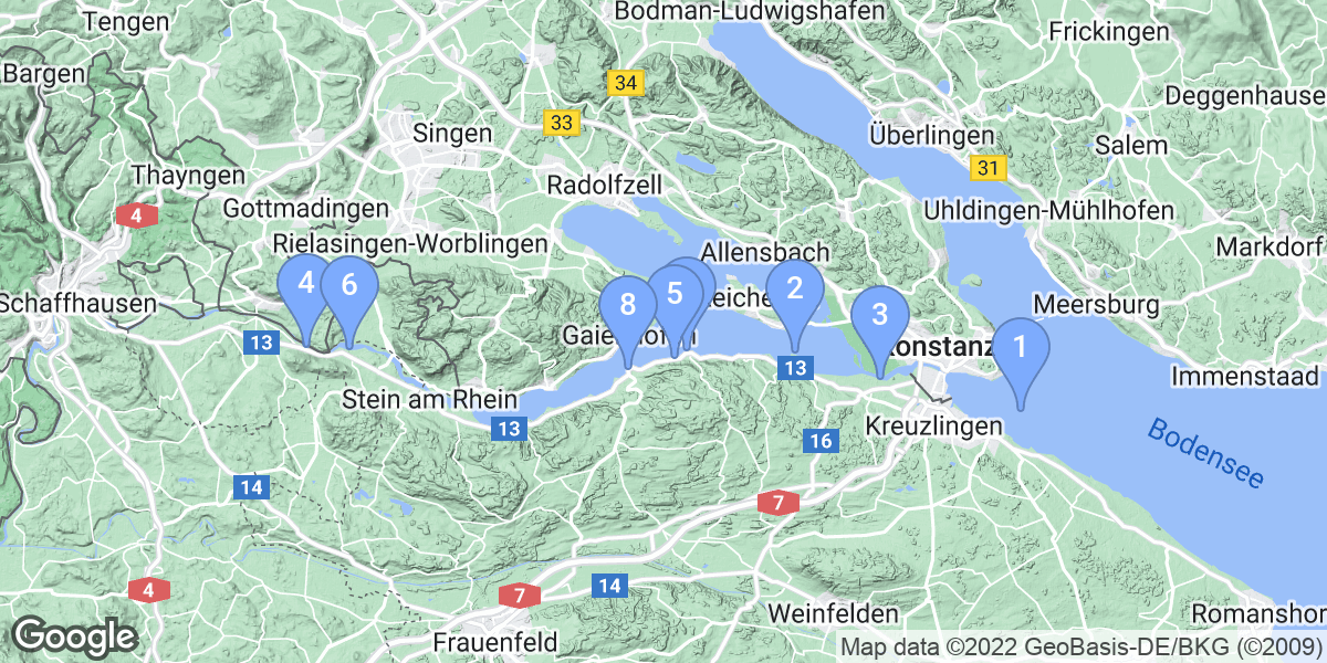 Thurgau dive site map