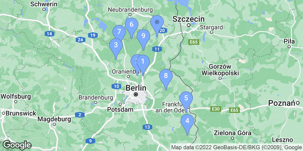 Brandenburg dive site map