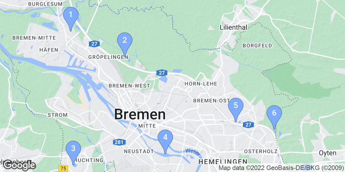 Bremen dive site map