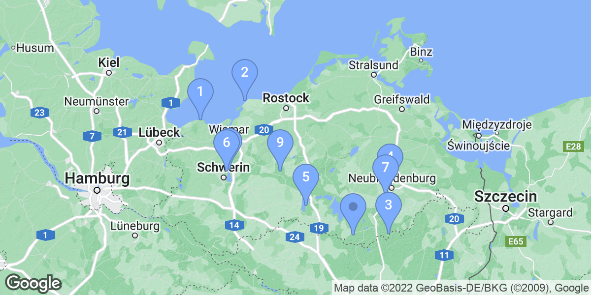 Mecklenburg-Vorpommern dive site map