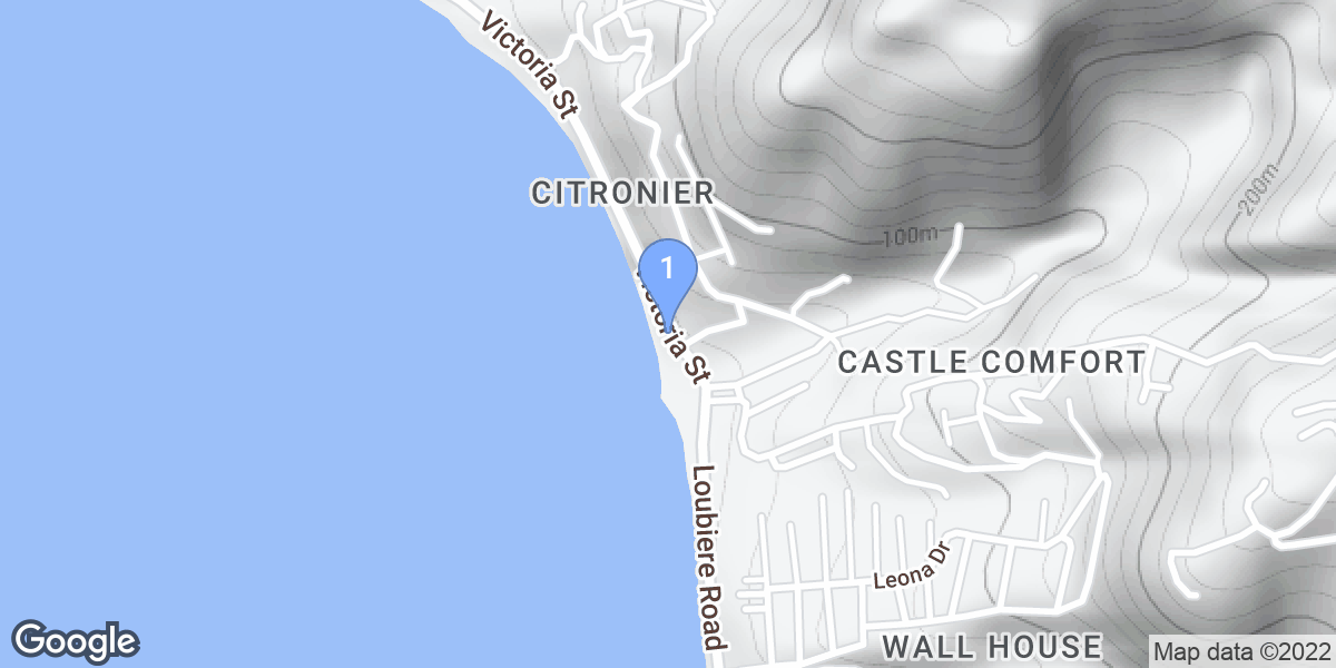 Saint George Parish dive site map