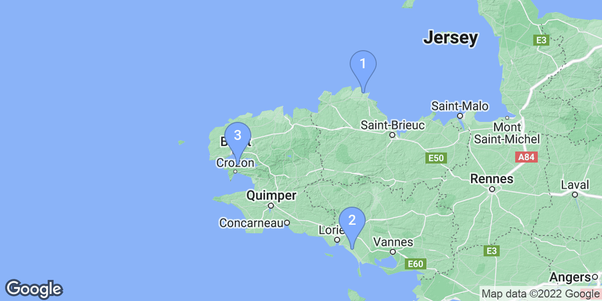 Bretagne dive site map