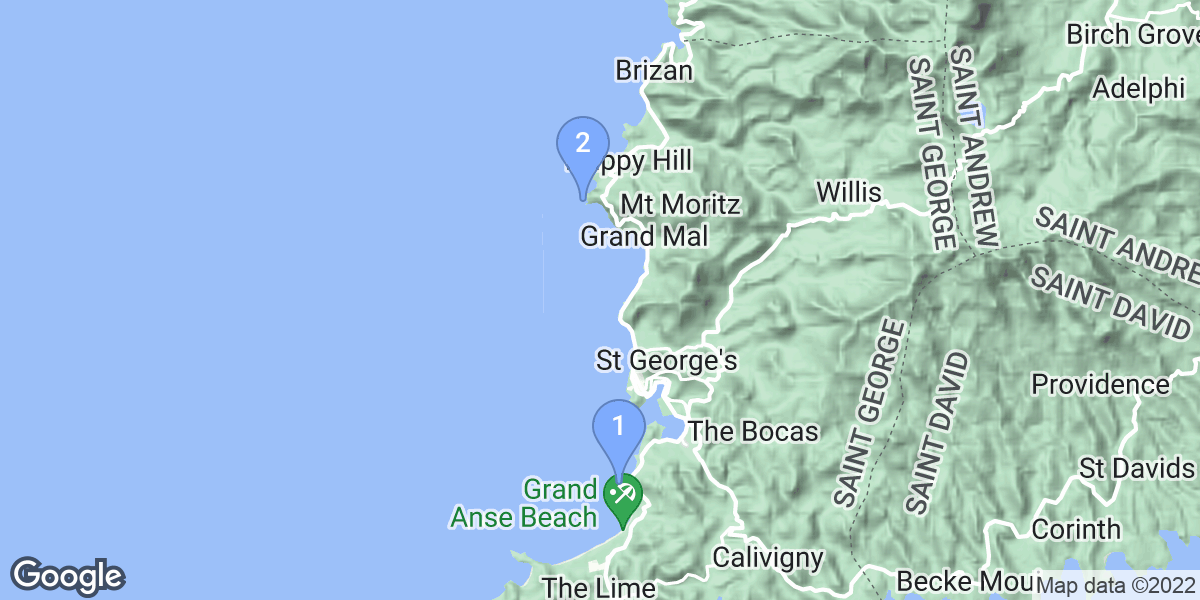 Saint George dive site map
