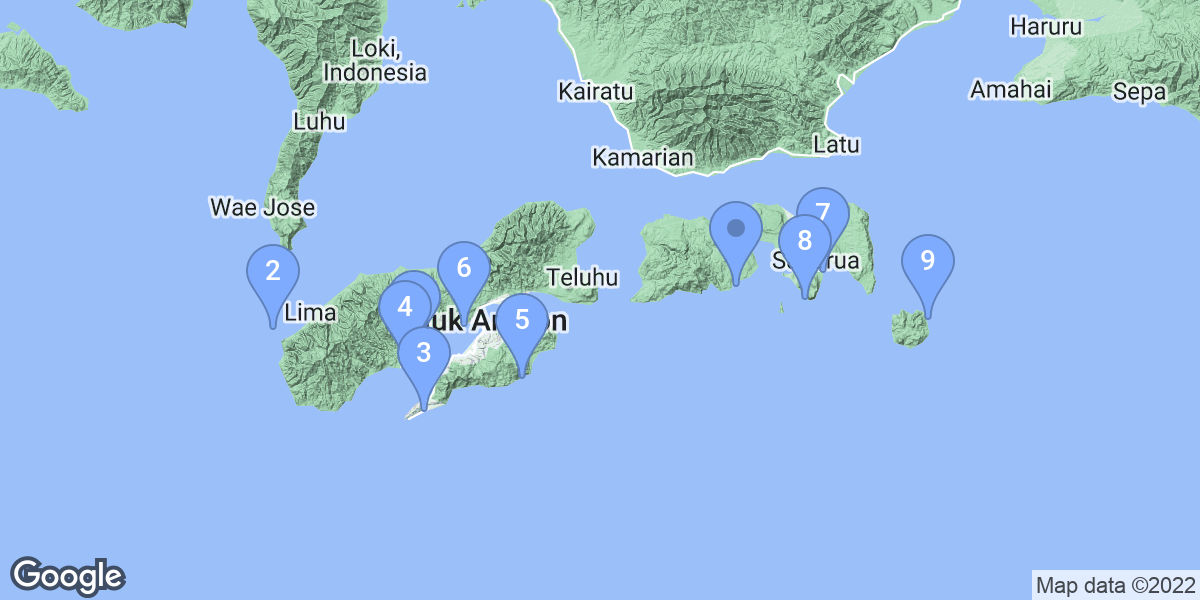 Maluku dive site map
