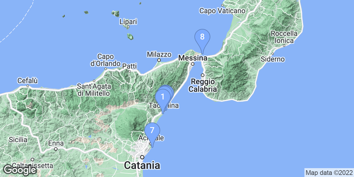 Sicilia dive site map