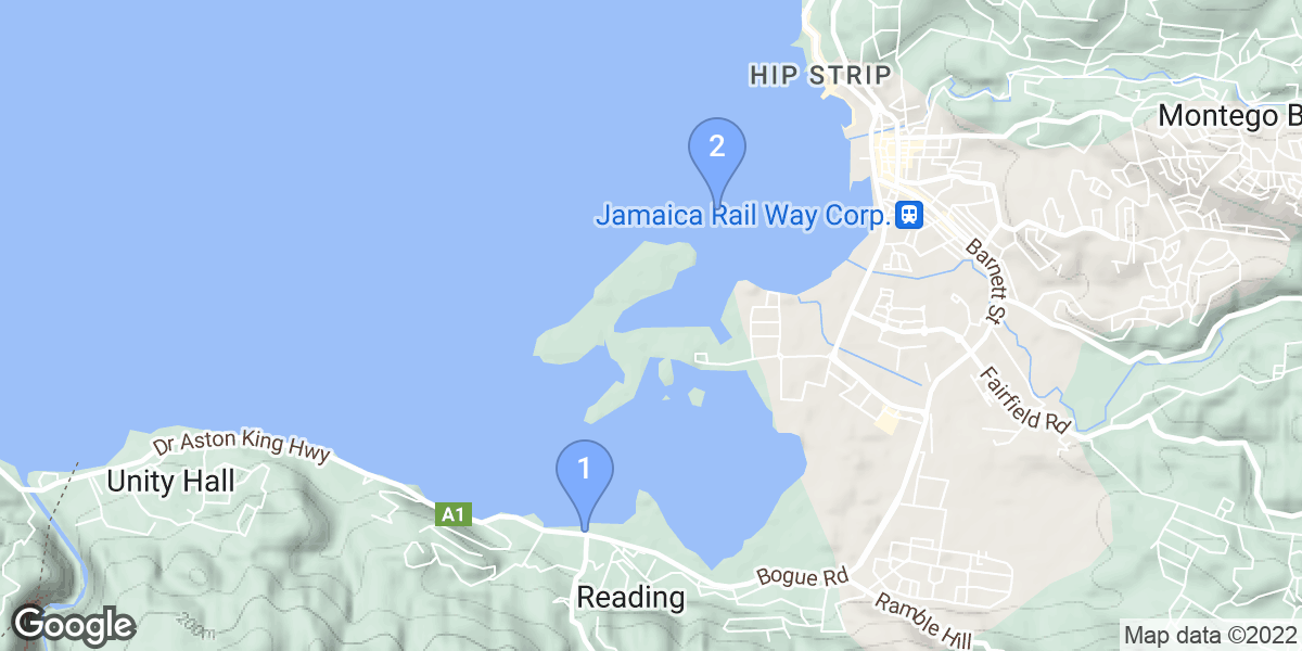 St. James Parish dive site map