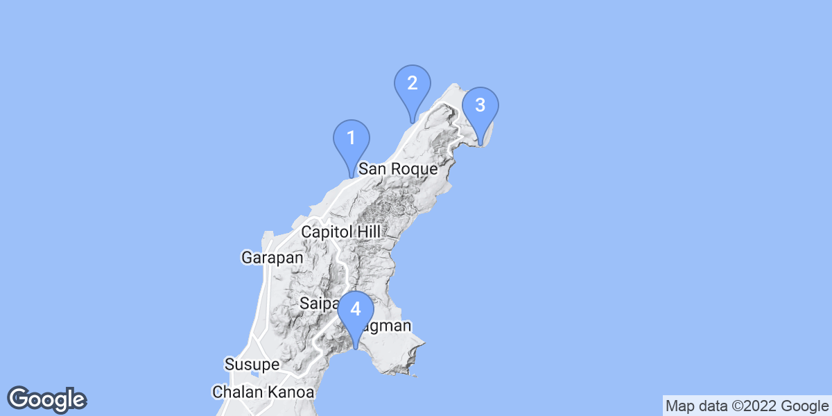 Saipan dive site map