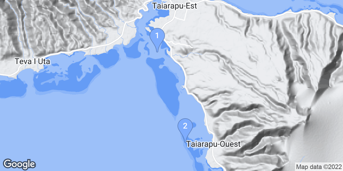 Îles du Vent dive site map