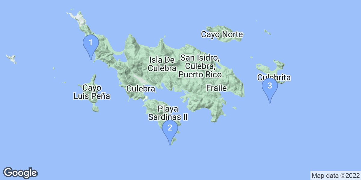 Culebra dive site map
