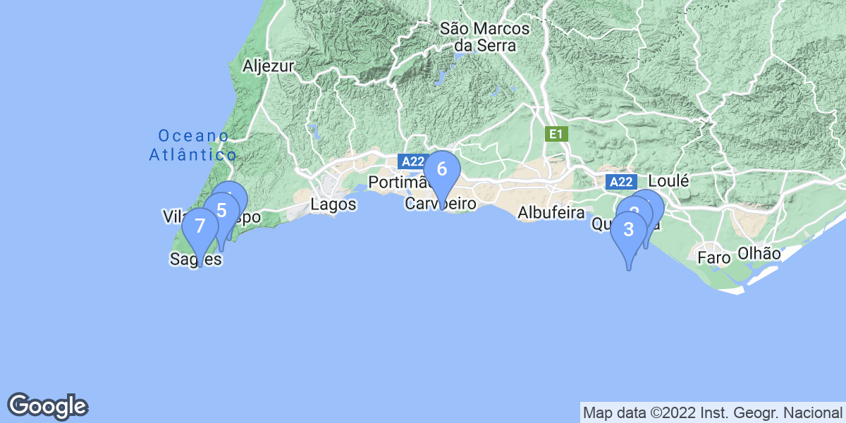 Faro dive site map