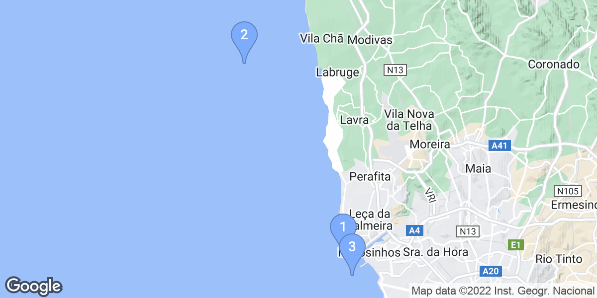 Porto dive site map