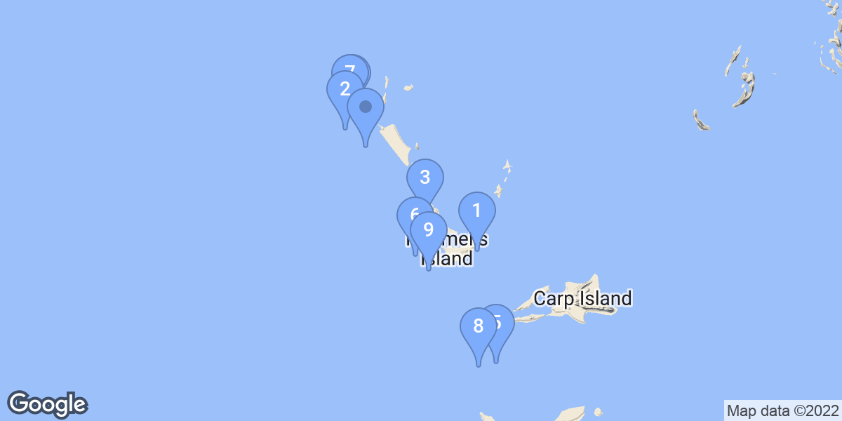 Peleliu dive site map