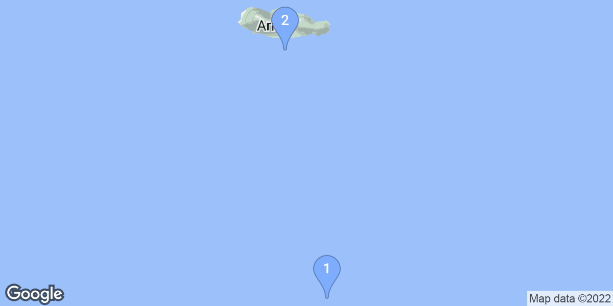 Grand Anse Praslin dive site map