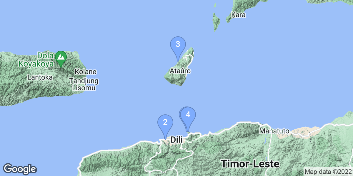 Dili dive site map
