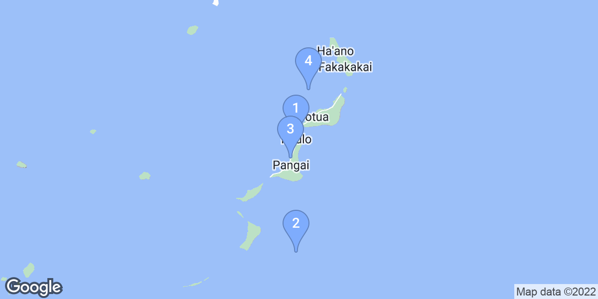 Ha'apai dive site map