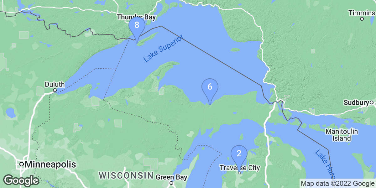 Michigan dive site map