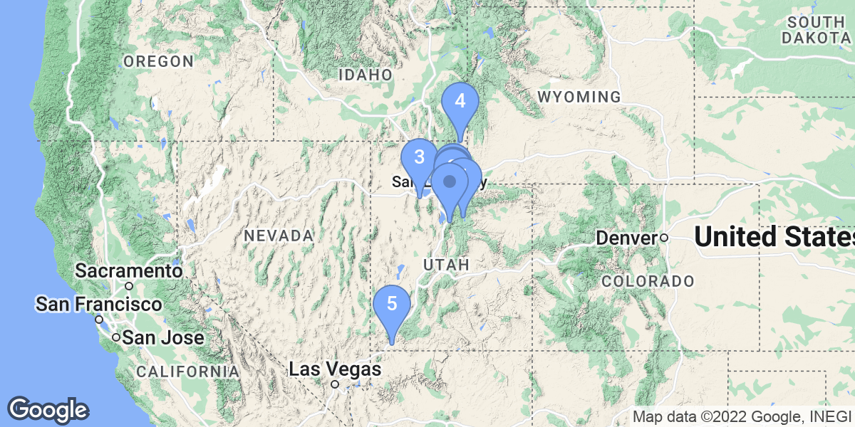 Utah dive site map