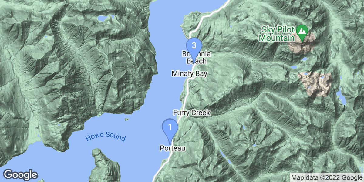 Squamish-Lillooet dive site map