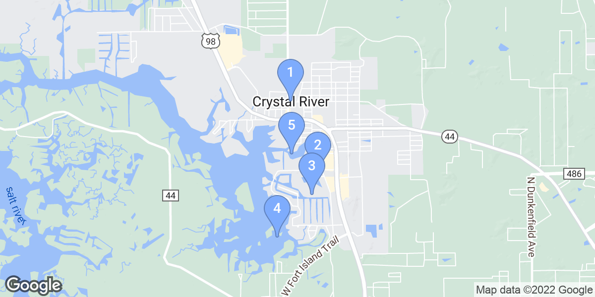 Citrus County dive site map