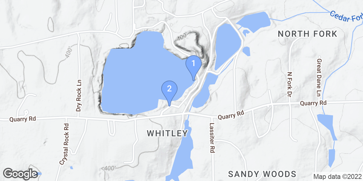Wake County dive site map