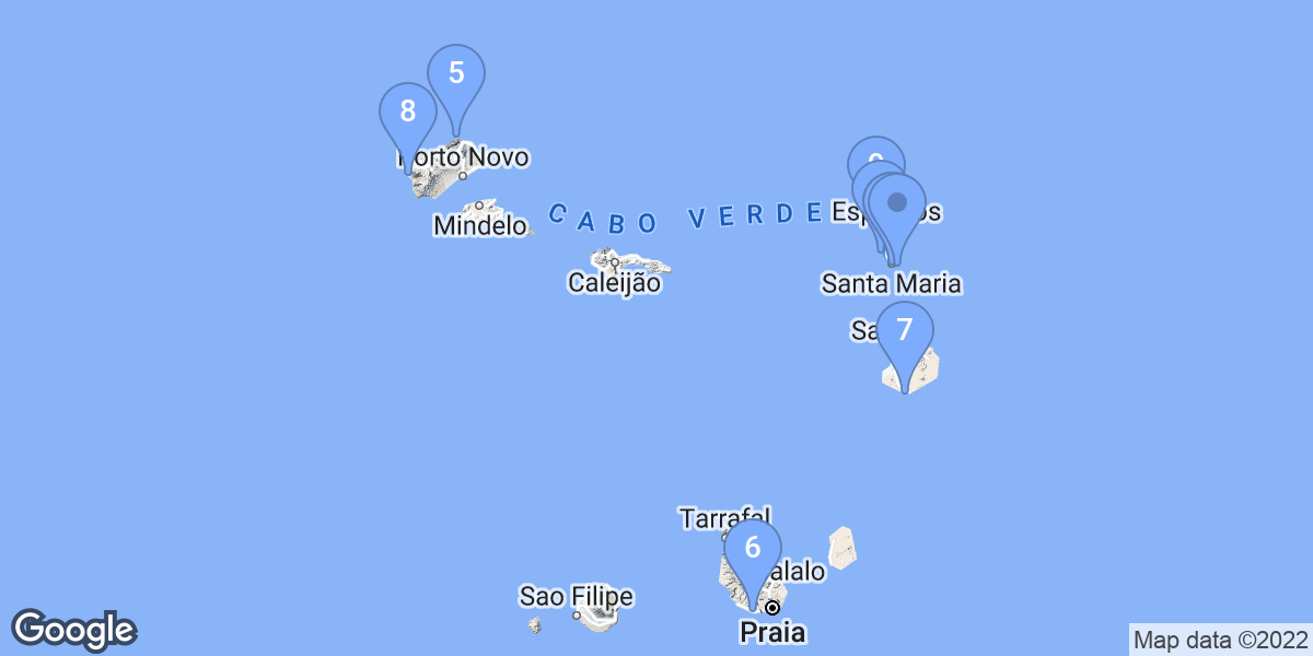 Cape Verde dive site map