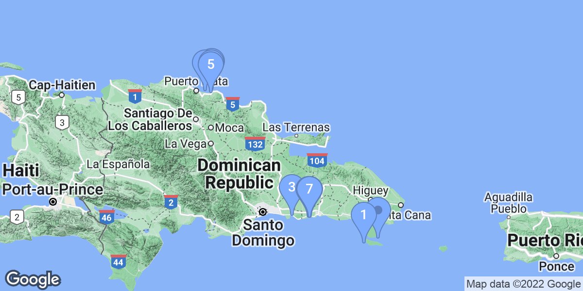 Dominican Republic dive site map