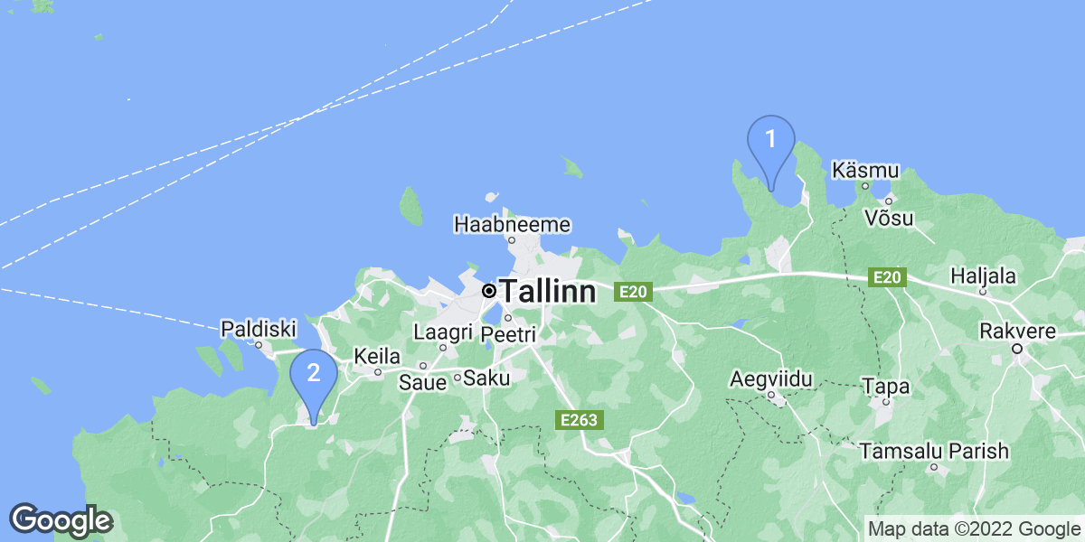 Estonia dive site map