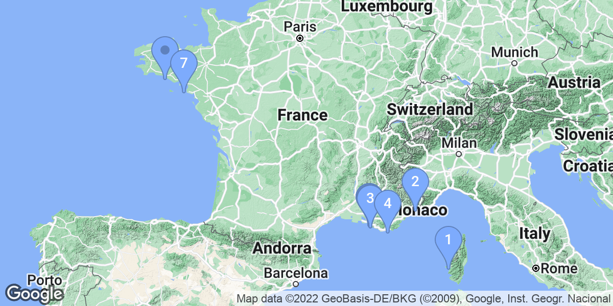 France dive site map