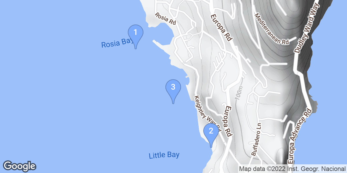 Gibraltar dive site map