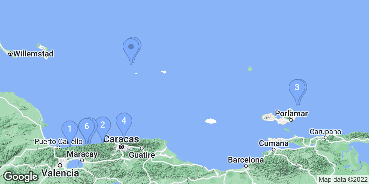 Venezuela dive site map