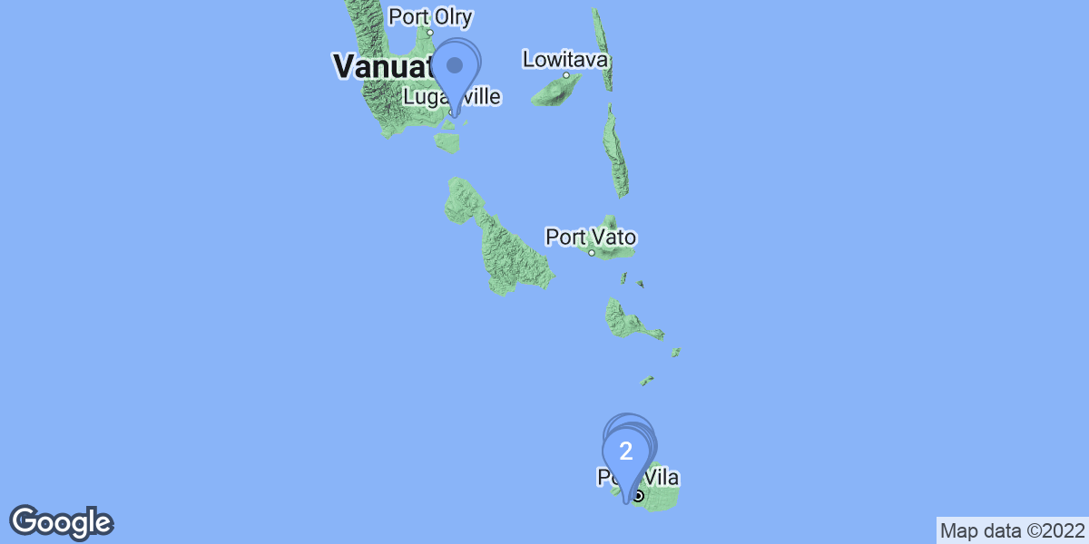 Vanuatu dive site map