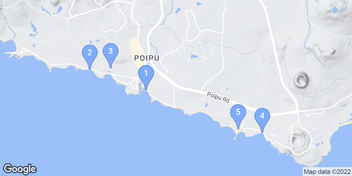 Koloa dive site map