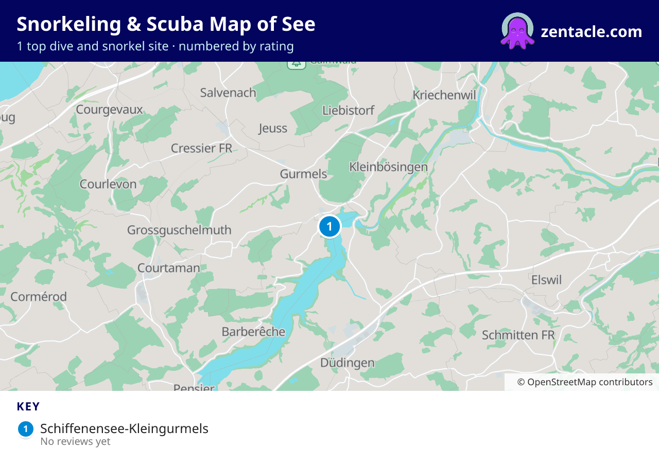 Snorkeling & Scuba Map of See: numbered map of the top 1 dive and snorkel sites, with ratings