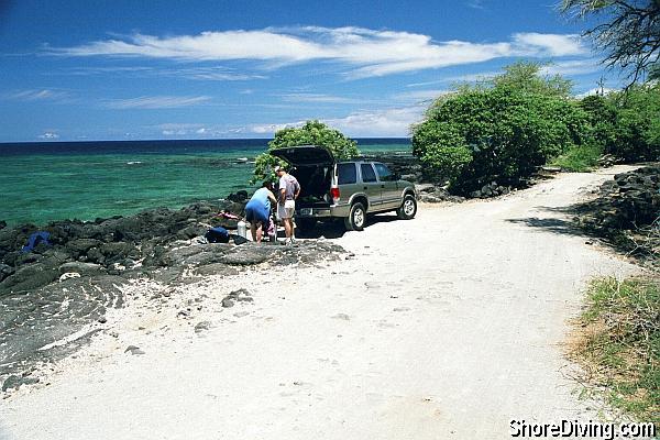  Park your car anywhere off the beaten path.  The entry is just to the front left of this vehicle