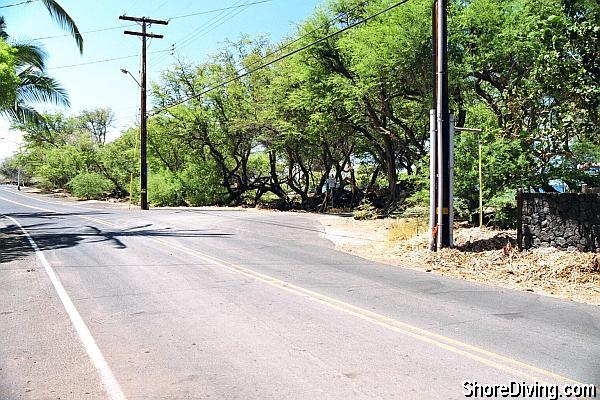 Make a right turn onto the dirt road, then a left for about 50 feet.