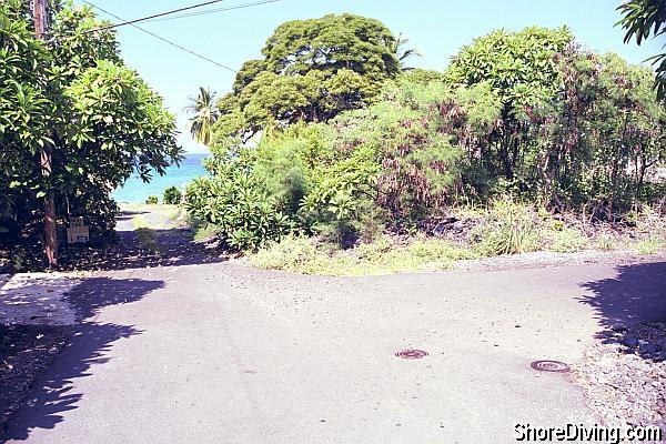 Some parking can be found to the right; the bay is straight ahead.